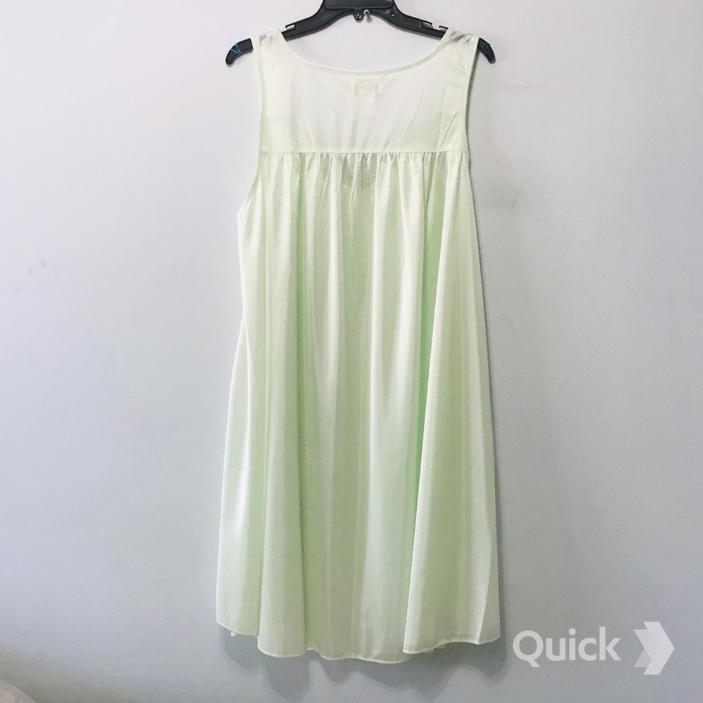 NWT Light Green Sleeveless Satin Nightgown - Picture 3 of 8
